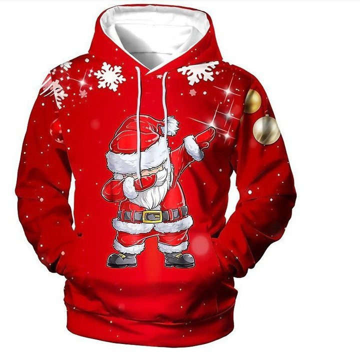 Damen Lustiger Weihnachts-Kapuzenpullover mit Santa-Motiv Drune