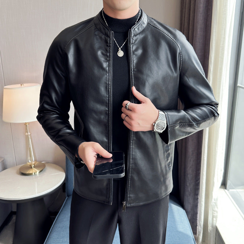 Herren Elegante Lederjacke Drune