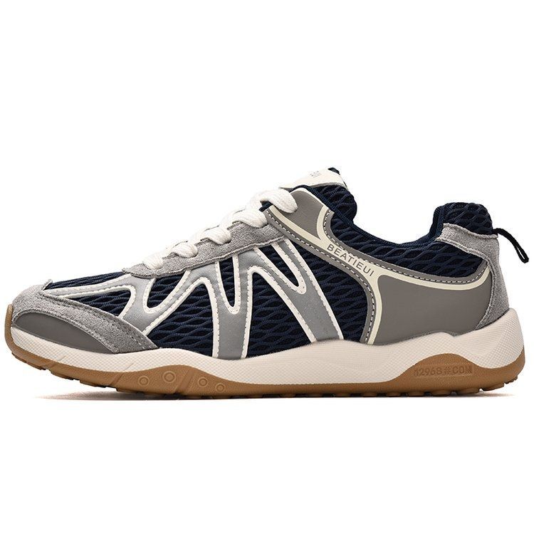 Damen Atmungsaktive Retro-Running-Sneaker mit Mesh-Obermaterial und Gumsohle Drune