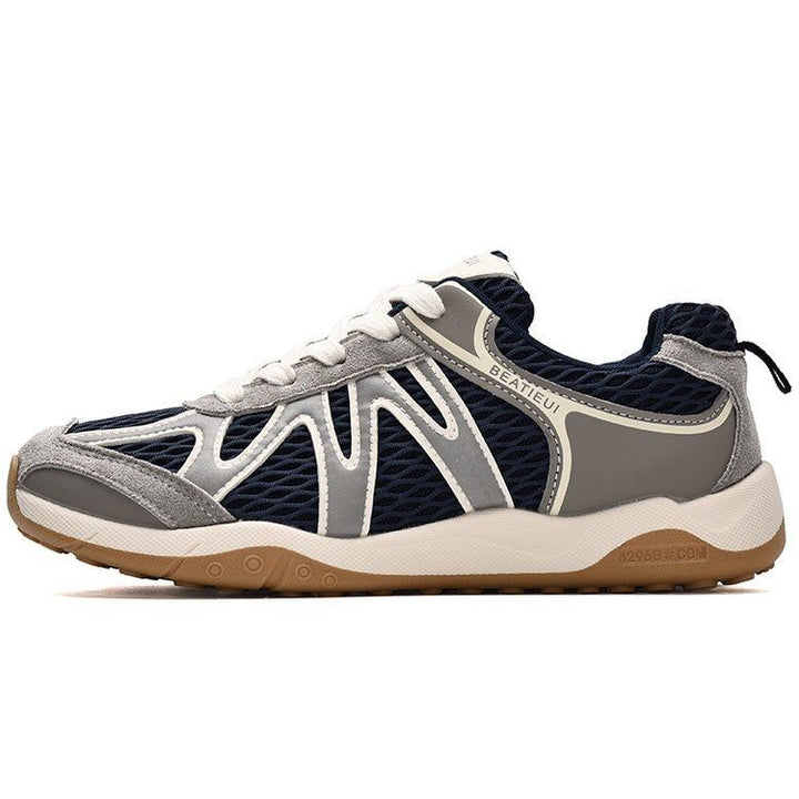 Damen Atmungsaktive Retro-Running-Sneaker mit Mesh-Obermaterial und Gumsohle Drune