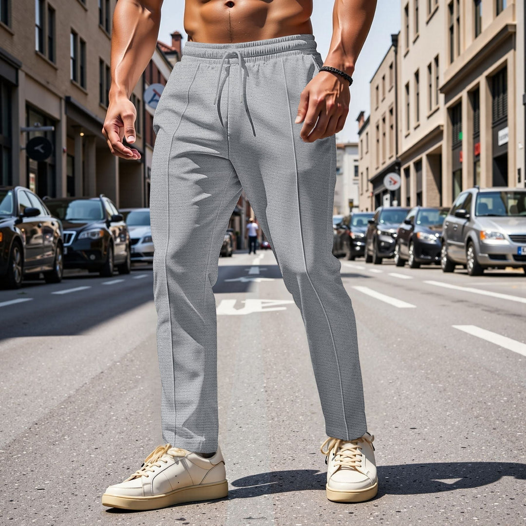 Herren elegante Freizeithose mit elastischem Bund und seitlichen Taschen Drune