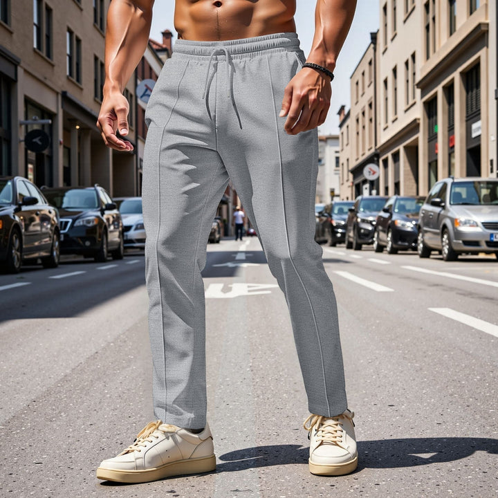 Herren elegante Freizeithose mit elastischem Bund und seitlichen Taschen Drune