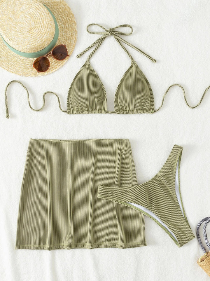Damen Bikinis mit Hochgeschnittenem Rock Drune