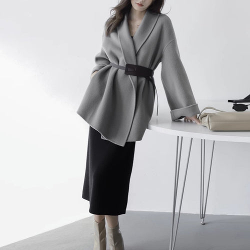 Damen Schicke und elegante Wickeljacke Drune