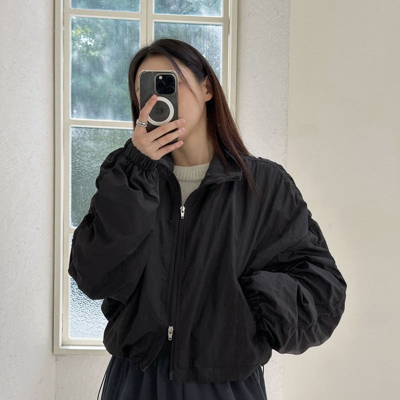 Damen trendige cropped Übergangsjacke Drune