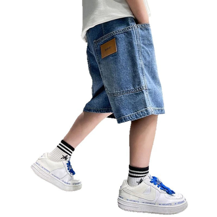 Unisex modische Denim-Shorts mit großen Taschen Drune
