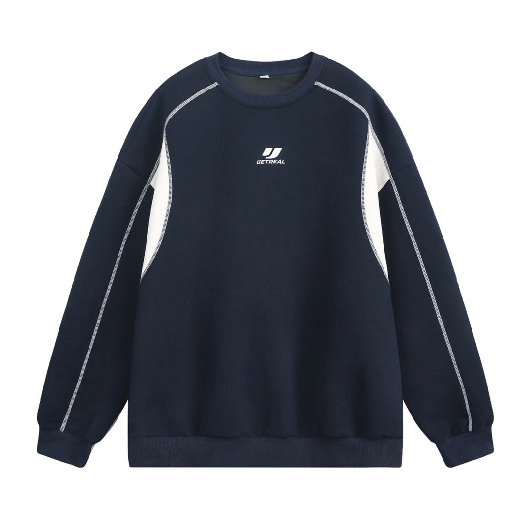 Unisex Oversize Sweatshirt mit Kontrast-Einsätzen und Flachnaht-Details Drune
