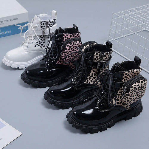 Damen modische und funktionale Stiefeletten mit seitlicher Tasche Drune