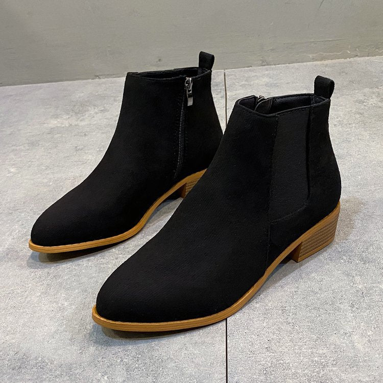 Damen Stiefeletten mit elegantem Reißverschluss und komfortablem Blockabsatz Drune