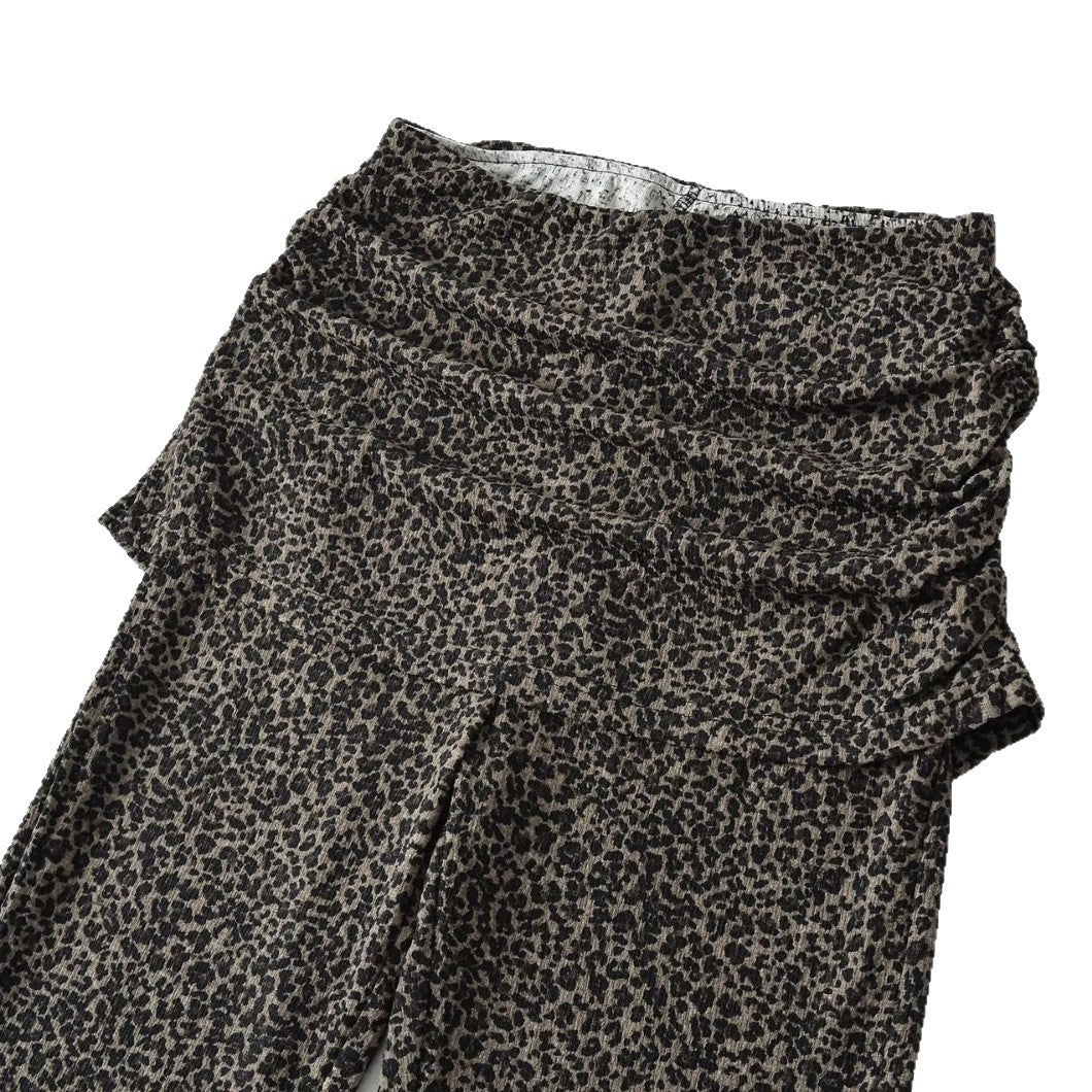 Damen High‑Waist Schlaghose mit gerafftem Hüftrock und ausgestelltem Bein Drune