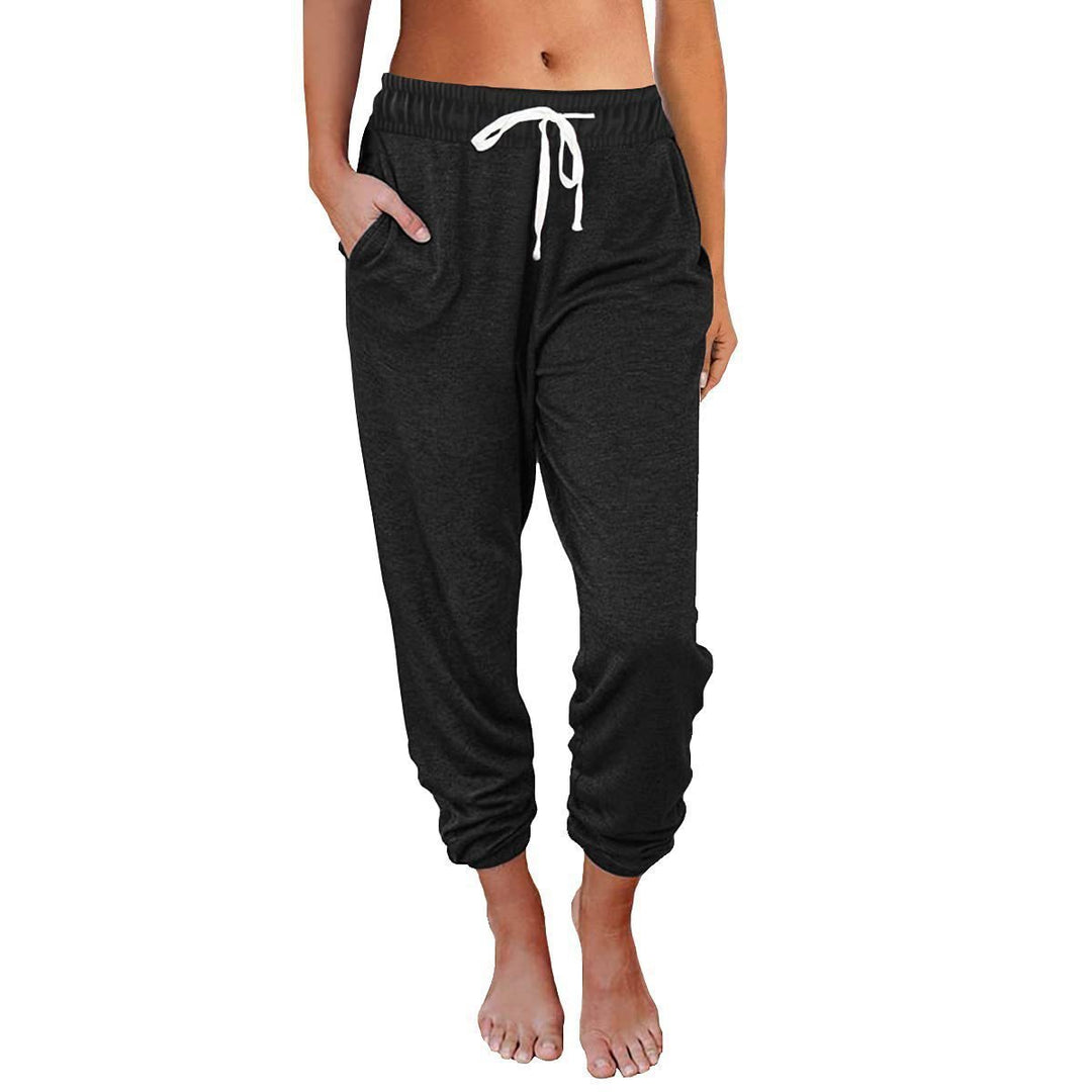Damen Bequeme und lässige Jogginghose mit elastischem Bund und seitlichen Taschen Drune