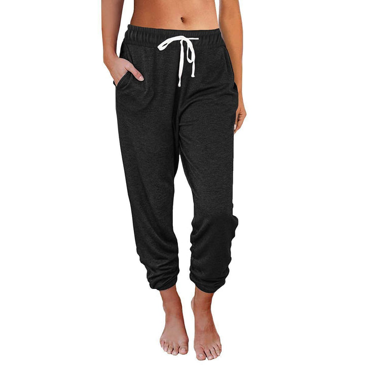 Damen Bequeme und lässige Jogginghose mit elastischem Bund und seitlichen Taschen Drune