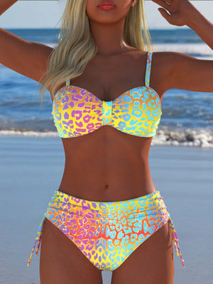 Damen Bikini-Set mit gepolstertem Balconette-Oberteil und höhenverstellbaren Badeshorts Drune