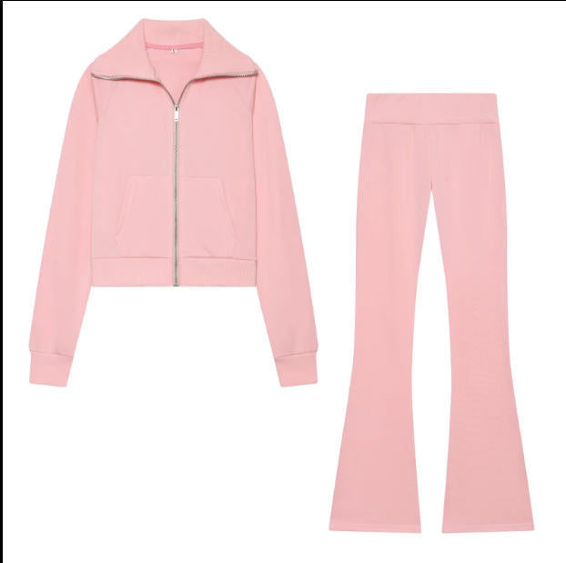 Damen 600+ hochtaillierte ausgestellte Jersey‑Hose mit Stretchbund Drune