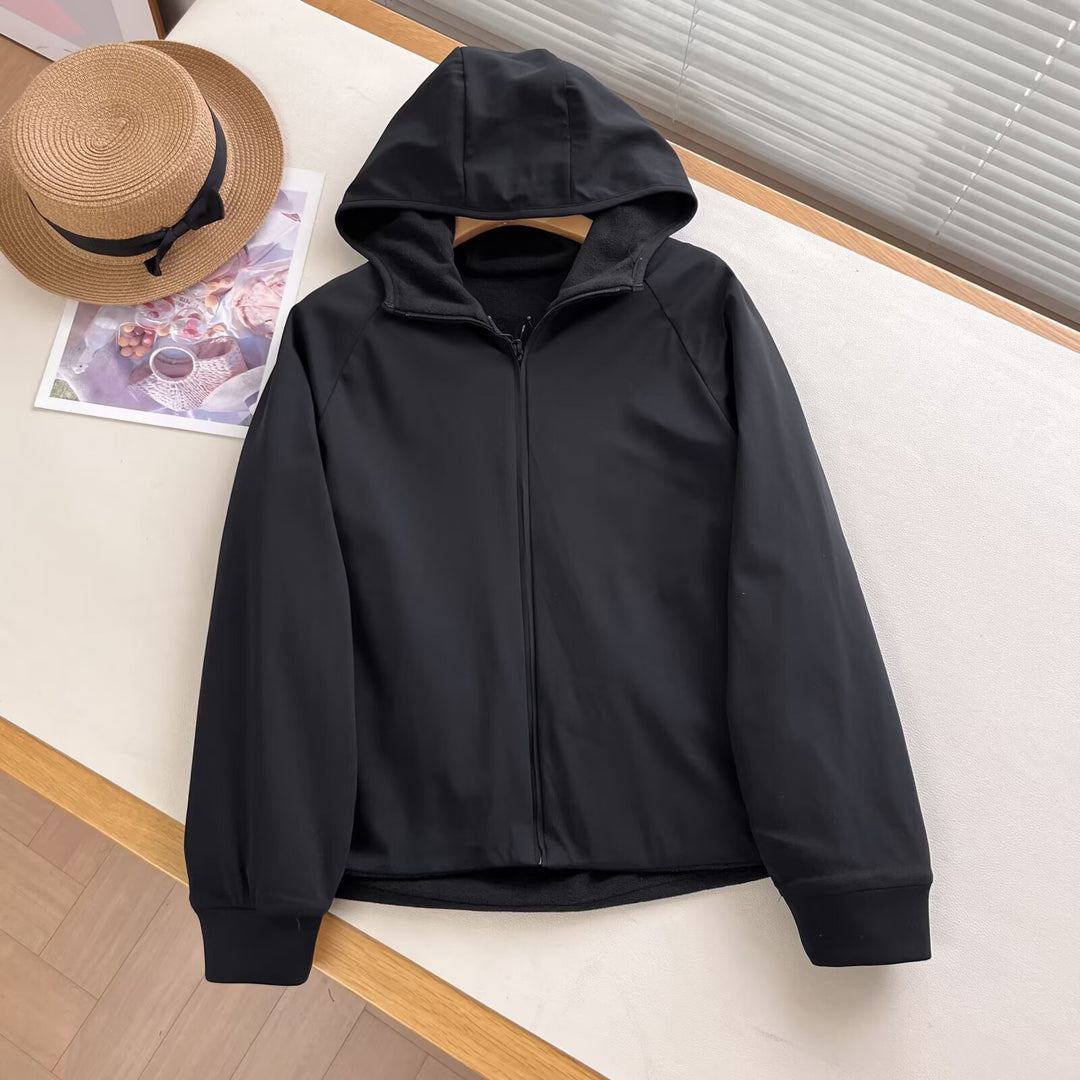 Damen fürdiferente Fleecejacke mit Kapuze Drune