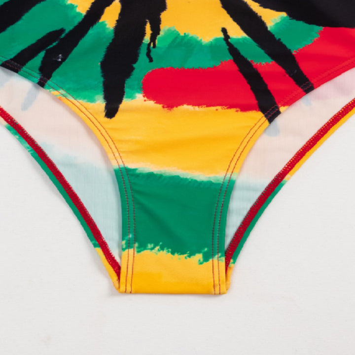 Damen Bunte Einteiler Badeanzug Drune