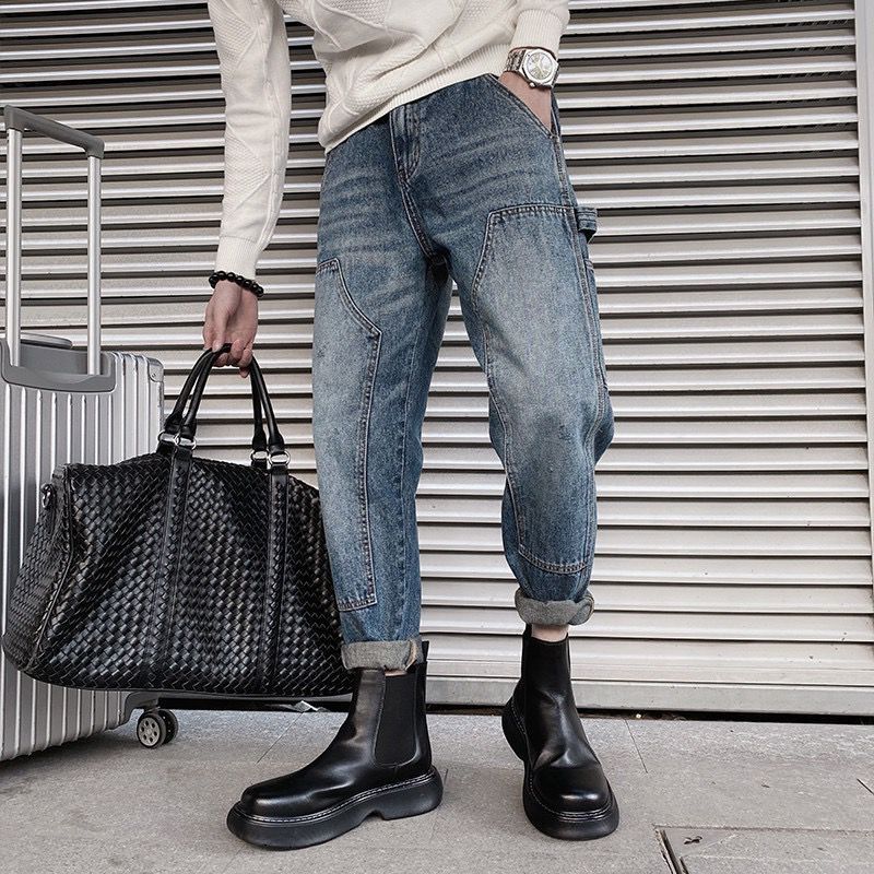 Herren Lässige und bequeme Baggy-Jeans Drune