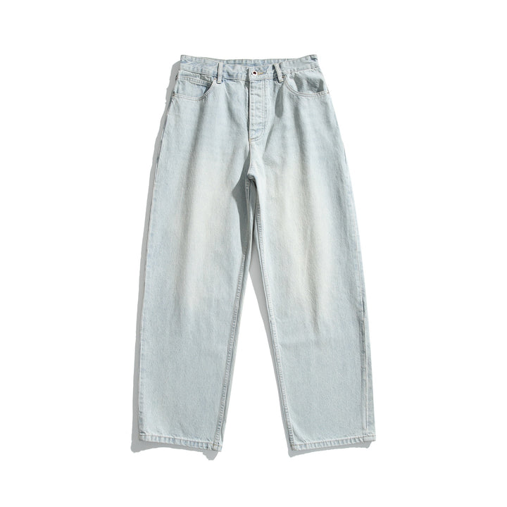 Damen Hochtaillierte Straight‑Leg Jeans mit weitem Bein Drune