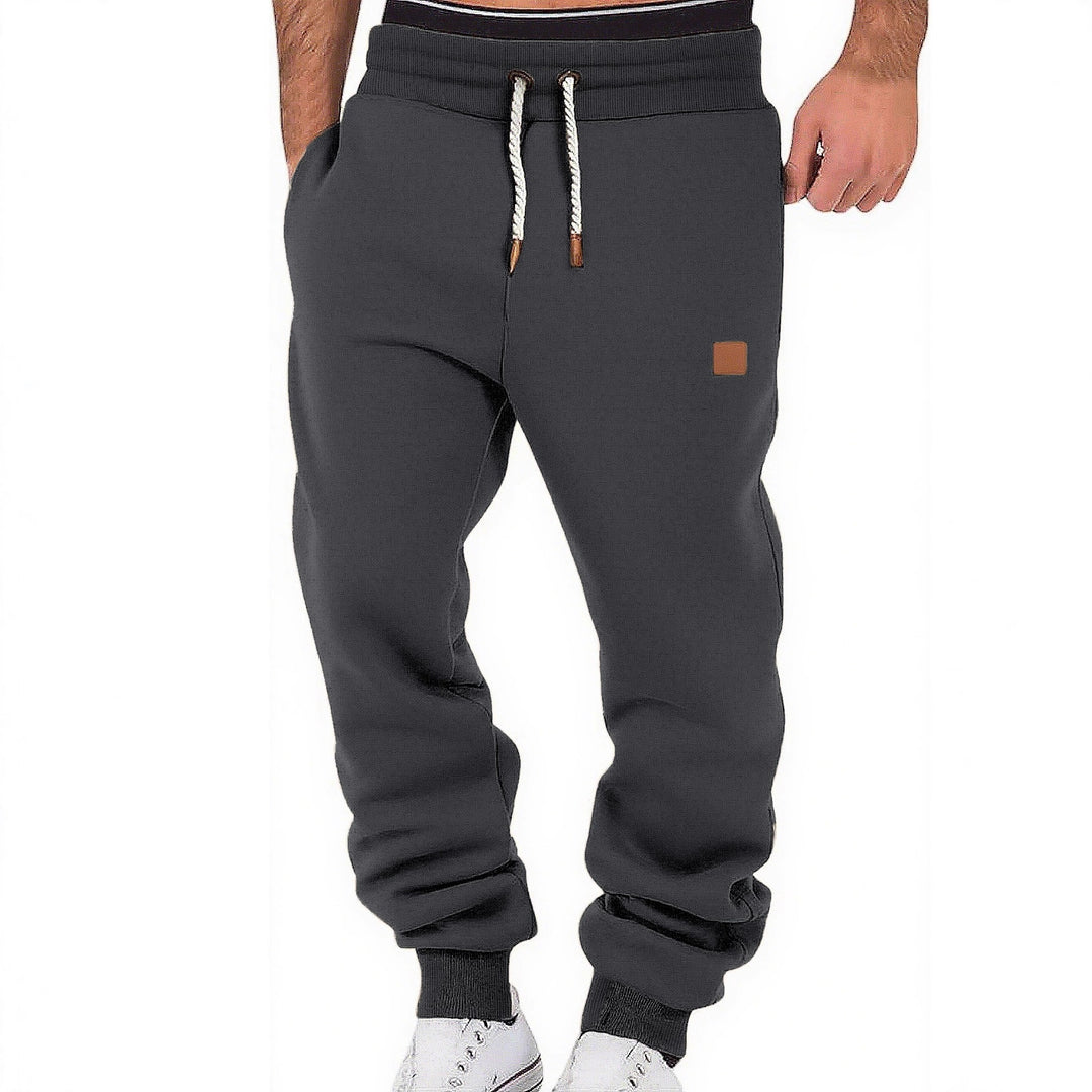 Herren Relax-Fit Fleece-Jogginghose mit Bündchen und Kordelzug Drune