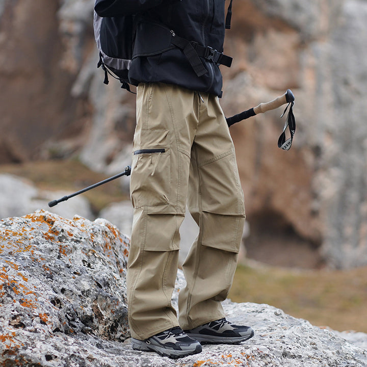 Herren Robuste wasserabweisende Trekkinghose mit Cargo-Taschen Drune