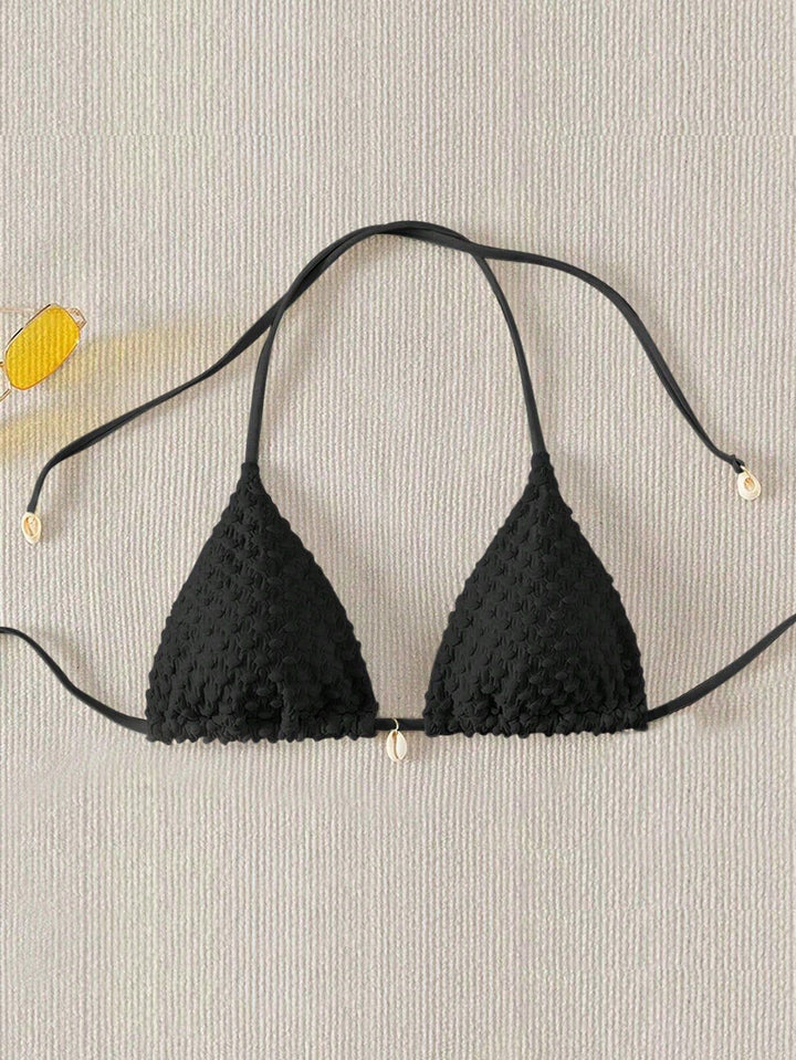 Damen Triangel-Bikinioberteil mit strukturierter Textur Drune