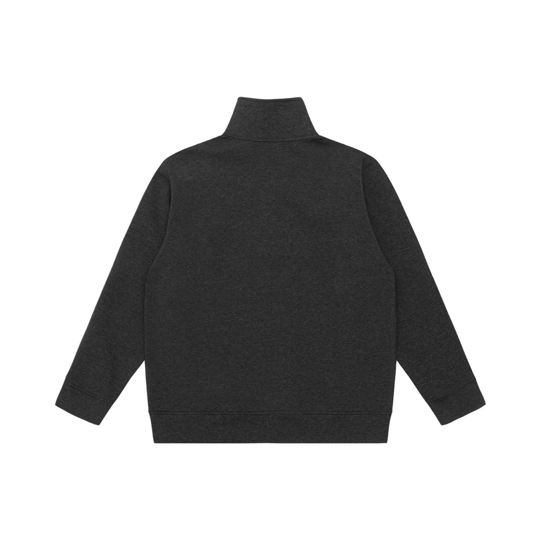 Unisex Halbzip-Sweatshirt mit hohem Stehkragen, Kängurutasche und Boxy-Schnitt Drune