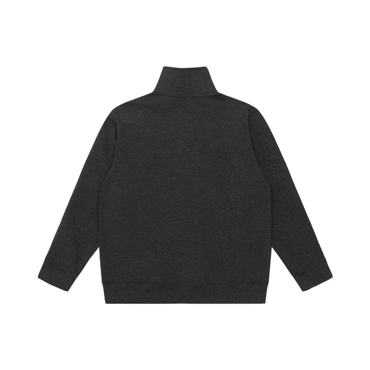 Unisex Halbzip-Sweatshirt mit hohem Stehkragen, Kängurutasche und Boxy-Schnitt Drune