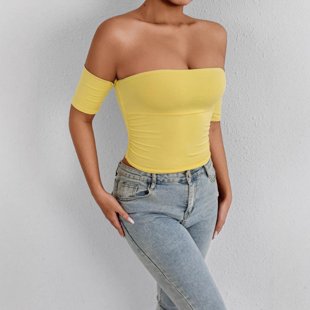 Damen Off-Shoulder Body mit figurbetonendem Schnitt Drune