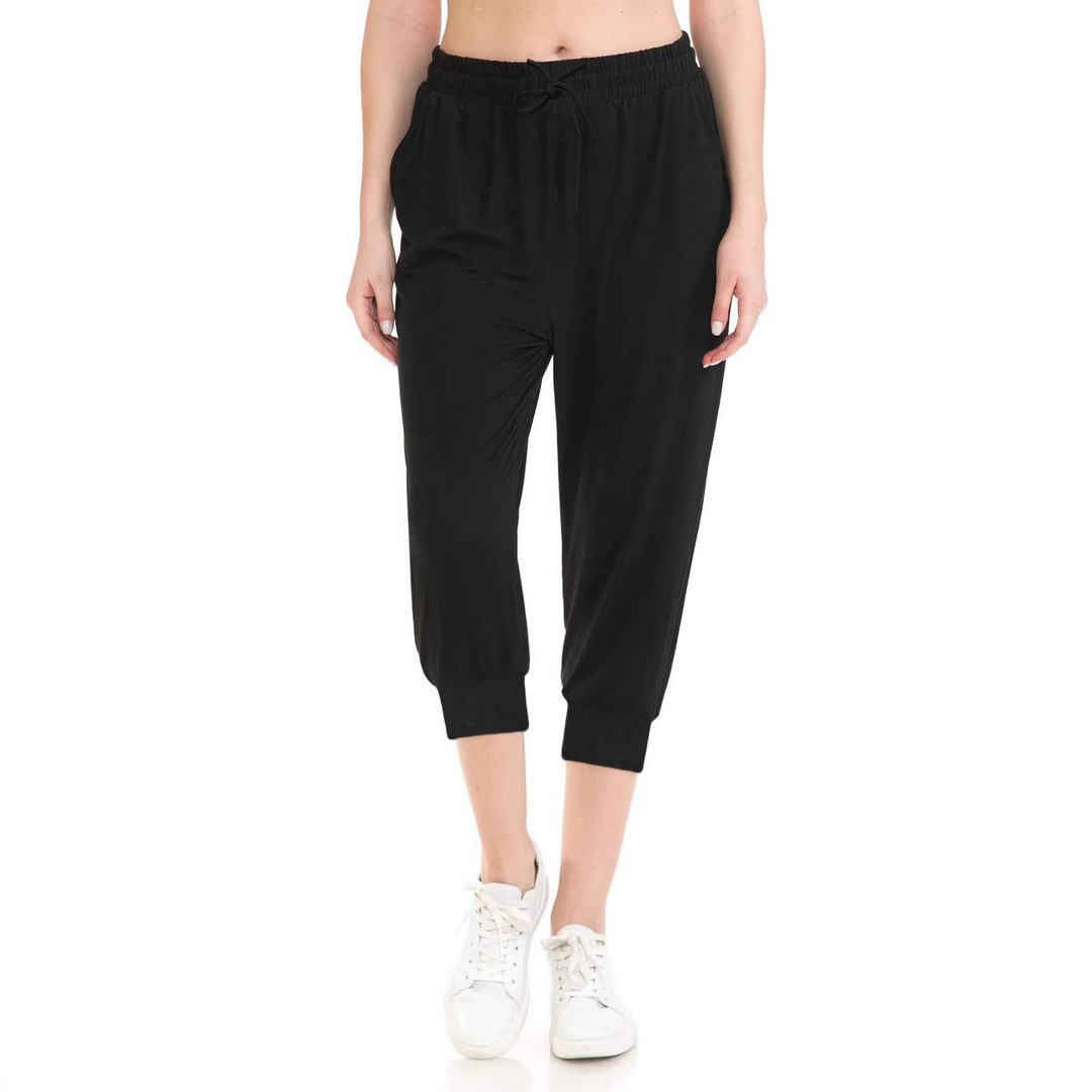 Damen Atmungsaktive Ankle-Joggerhose mit Kordelzug und Eingrifftaschen Drune