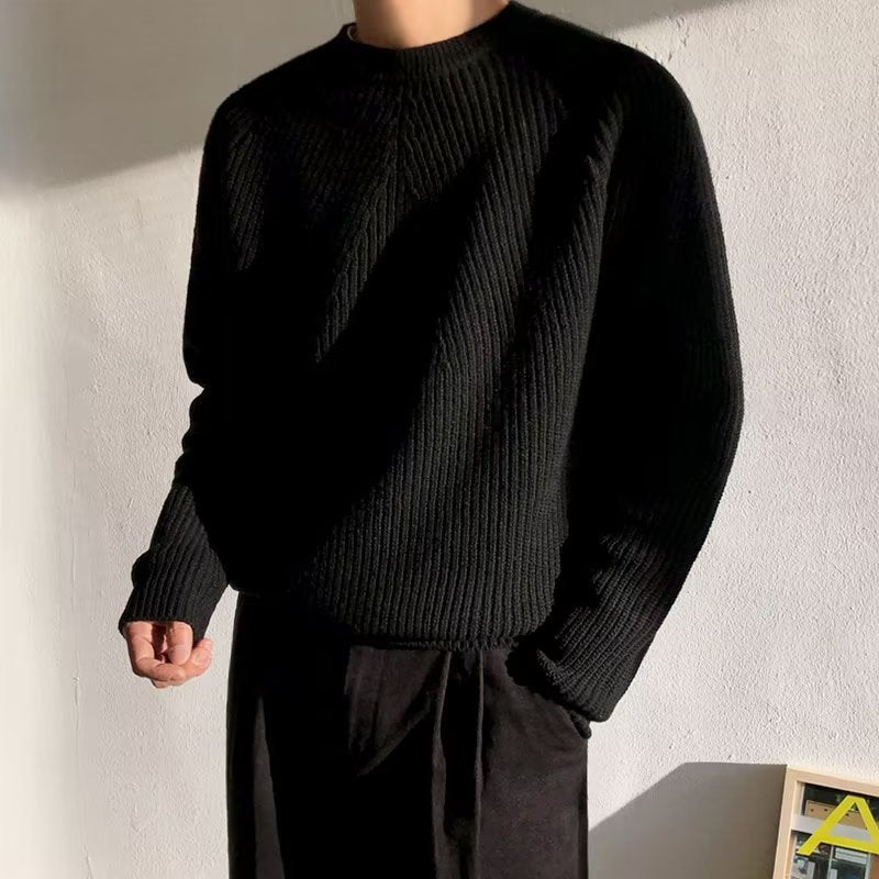 Herren Grobstrickpullover mit Rippstruktur Drune