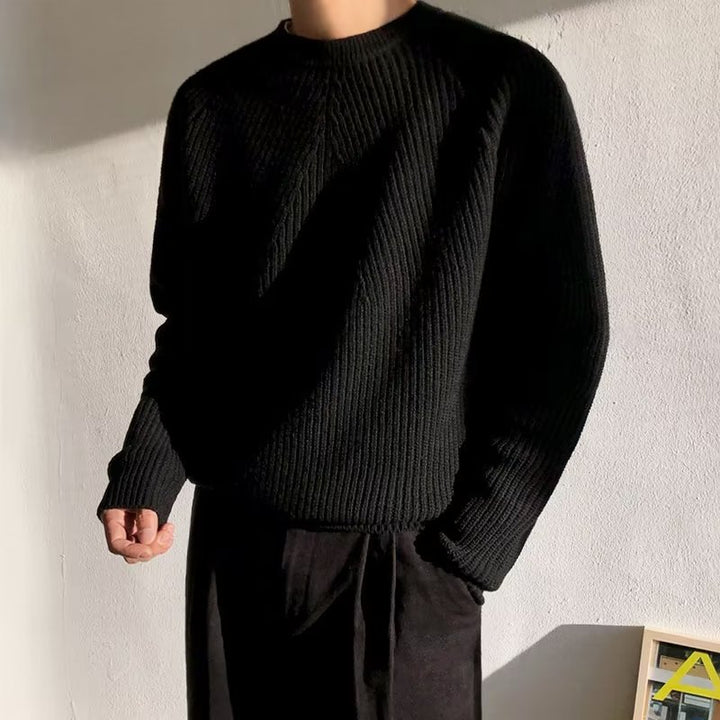 Herren Grobstrickpullover mit Rippstruktur Drune