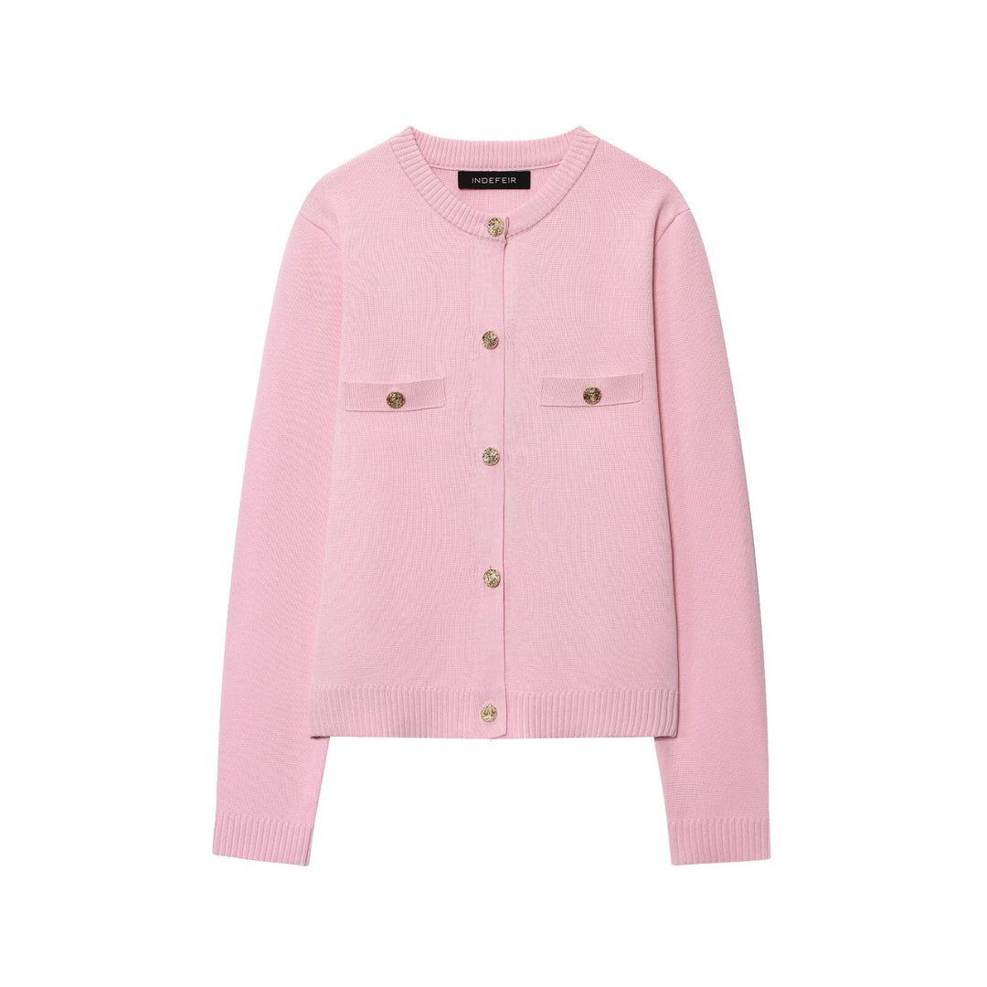 Damen Cardigan mit Knopfdetails und Brusttaschen Drune