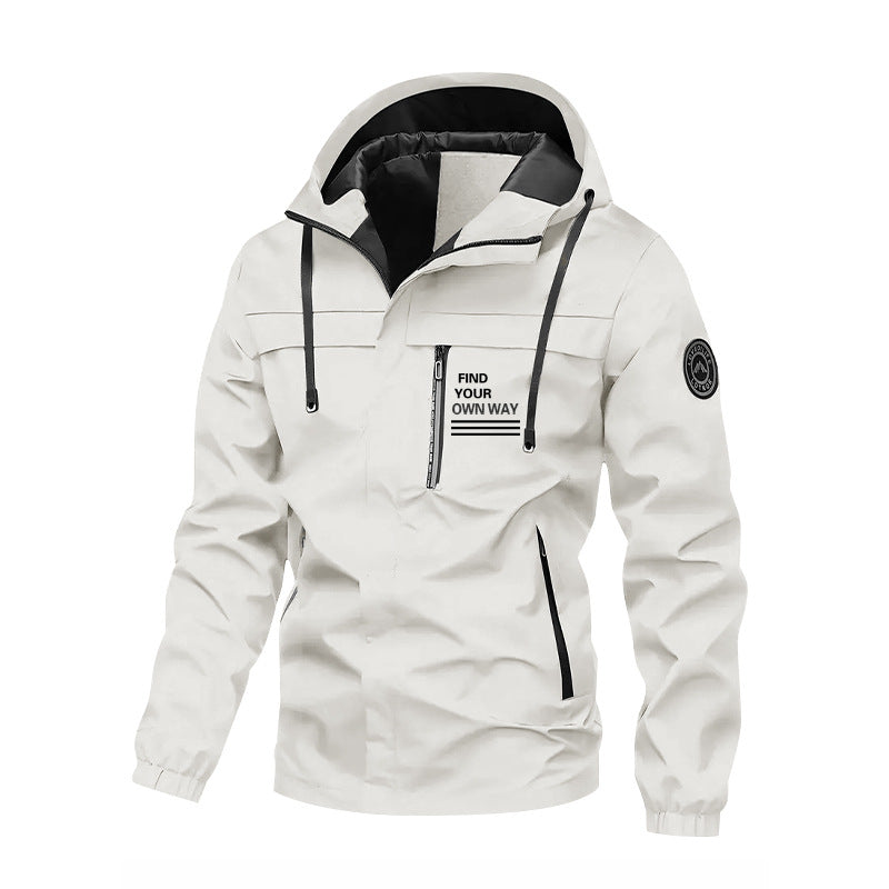 Herren Windbreaker Jacke mit hochschließendem Kragen und praktischen Taschen Drune
