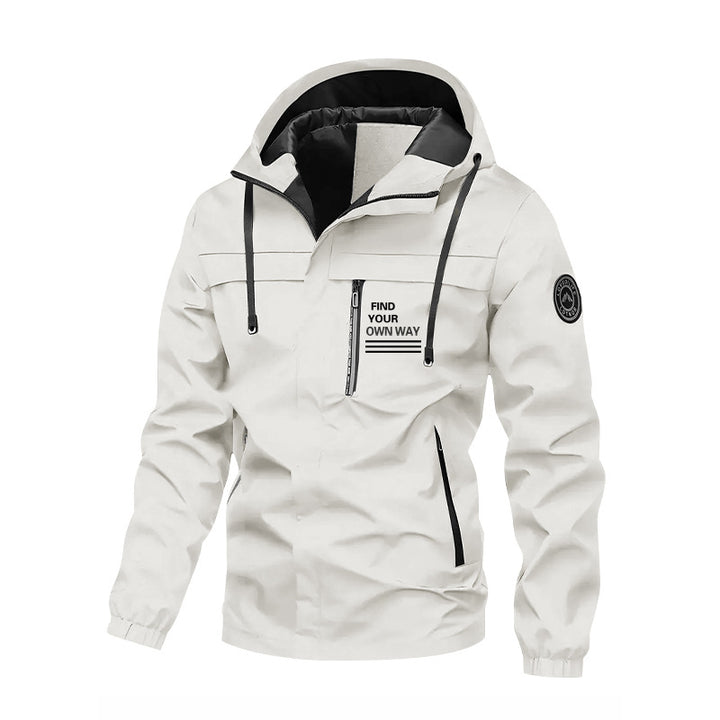 Herren Windbreaker Jacke mit hochschließendem Kragen und praktischen Taschen Drune