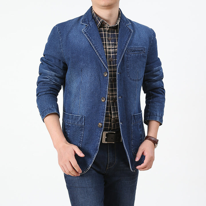 Herren Denim Blazer Drune
