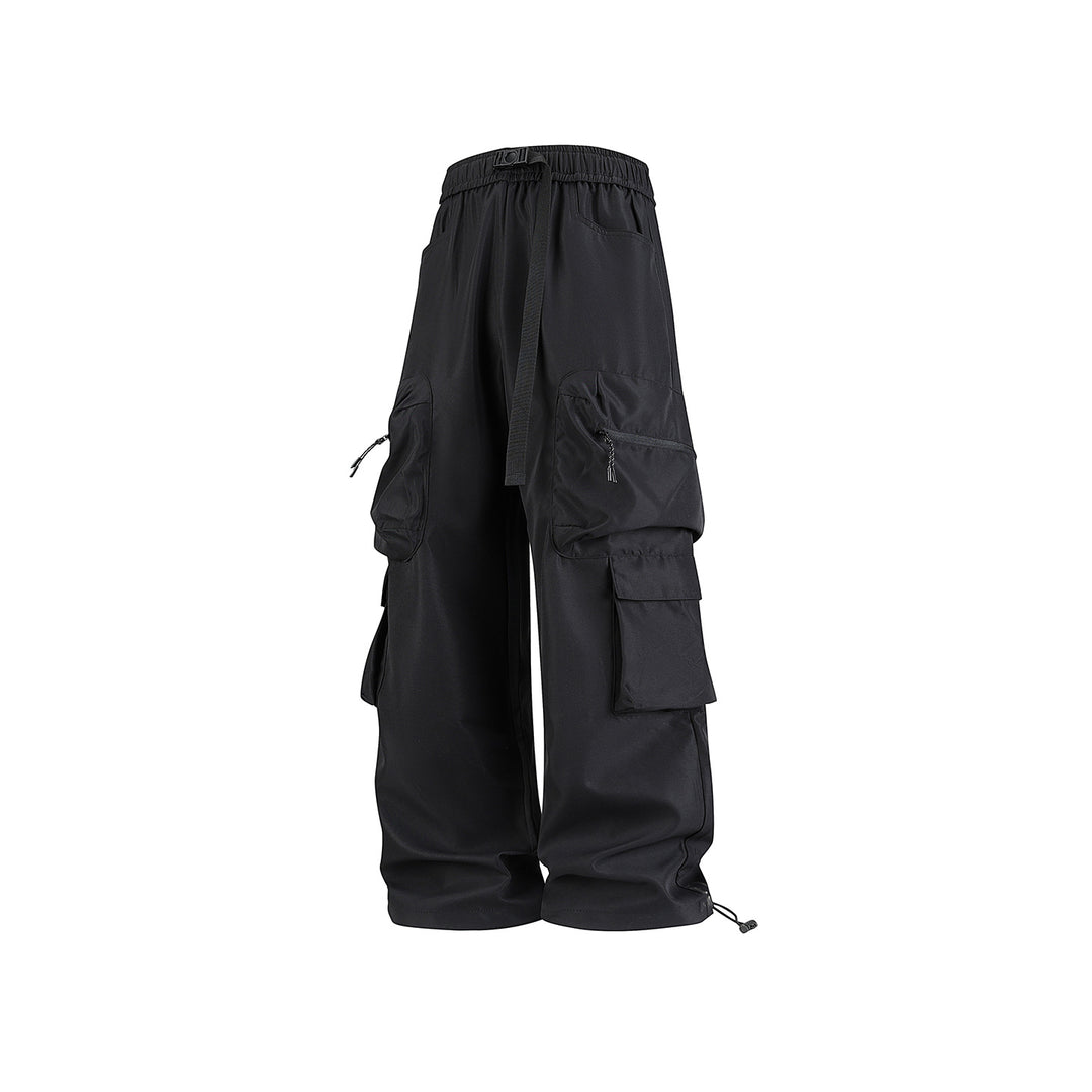 Herren Breite Cargo-Hose im Utility-Design mit elastischem Bund, integrierter Gurt und multifunktionalen Taschen Drune