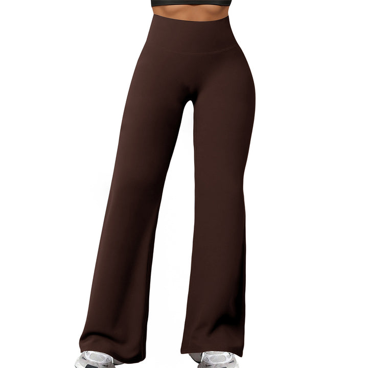 Damen nan hochgeschnittene formende Loungehose mit weitem Schlag und nahtlosem Komfortbund Drune