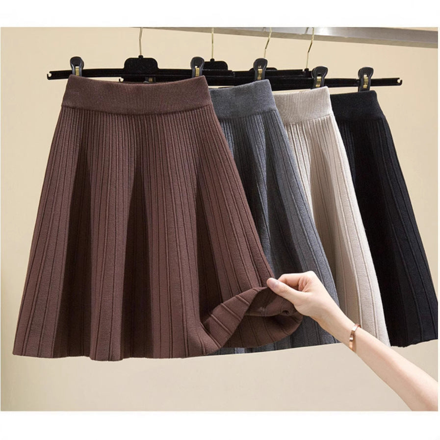 Damen Plissierter Midi-Rock mit komfortablem Gummibund Drune