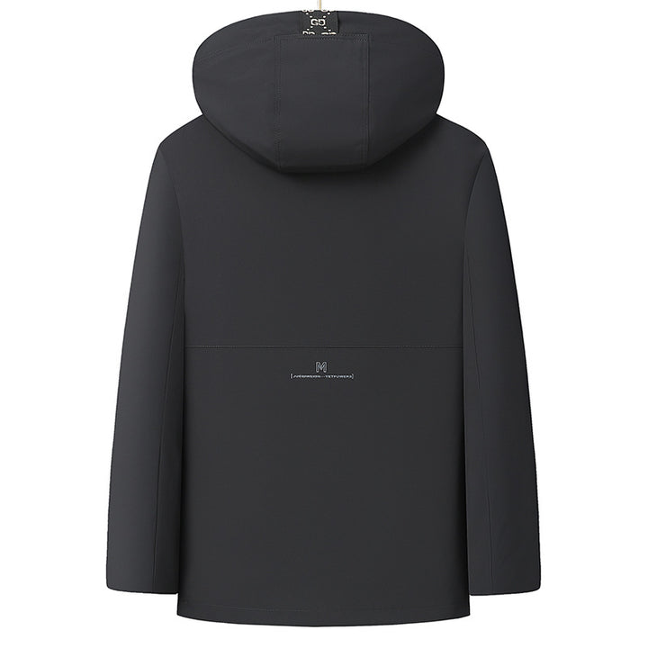 Herren Wasserabweisende Softshell-Manteljacke mit Thermofutter und Kapuze Drune