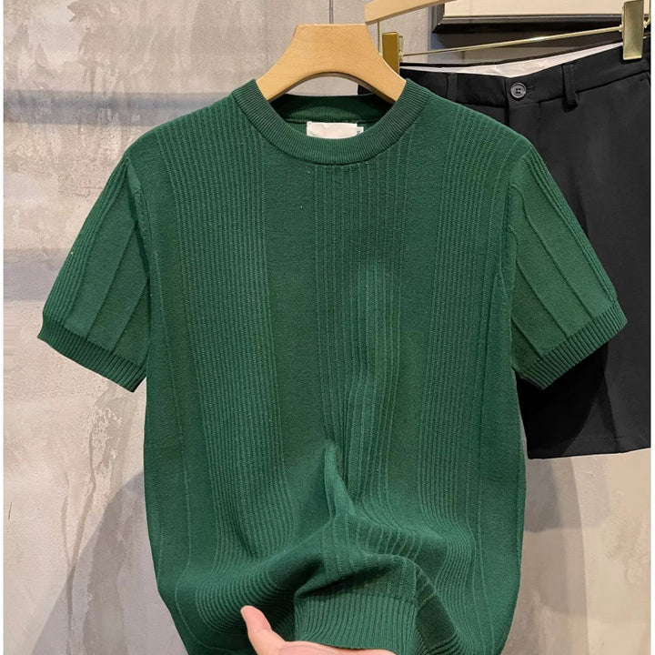 Damen Kurzarm Strickoberteil Drune