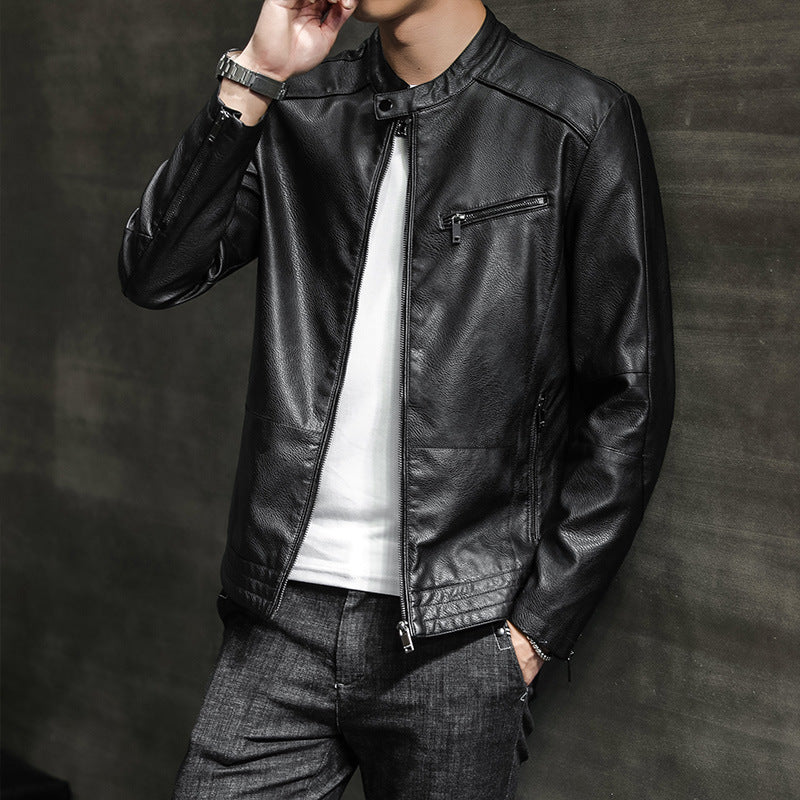 Herren Modische Kunstlederjacke Drune 1788321727