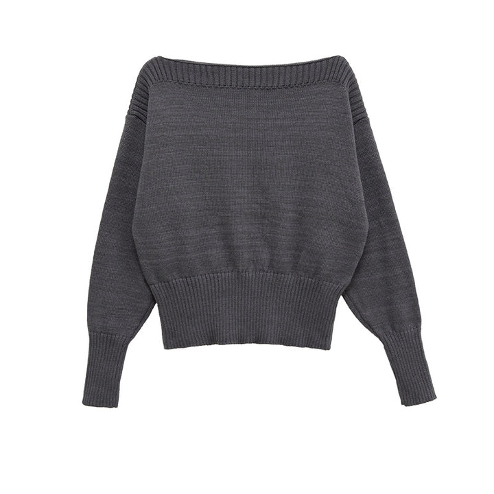 Damen lässiger Oversize-Pullover mit modernem Strukturdesign Drune