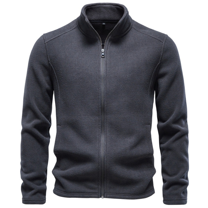 Herren Fleecejacke mit Stehkragen und durchgehendem Reißverschluss Drune