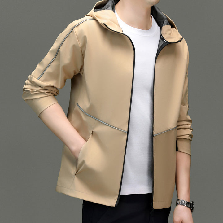 Herren Funktionsjacke mit sportlichem Stehkragen und reflektierenden Akzenten Drune