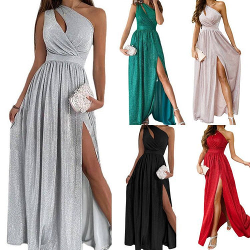 Damen Elegantes Asymmetrisches Abendkleid Drune