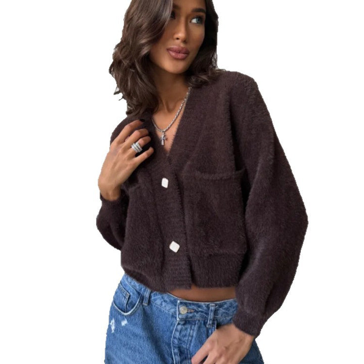 Damen Cozy Strickjacke Drune