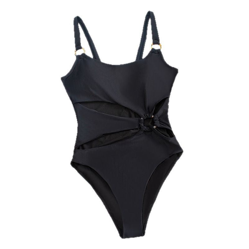 Damen Einteiliger Badeanzug mit innovativem Cut-Out und modischem Ringdetail Drune