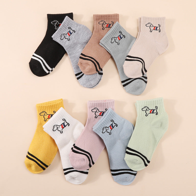 Damen Socken mit niedlichem Hunde-Motiv Drune