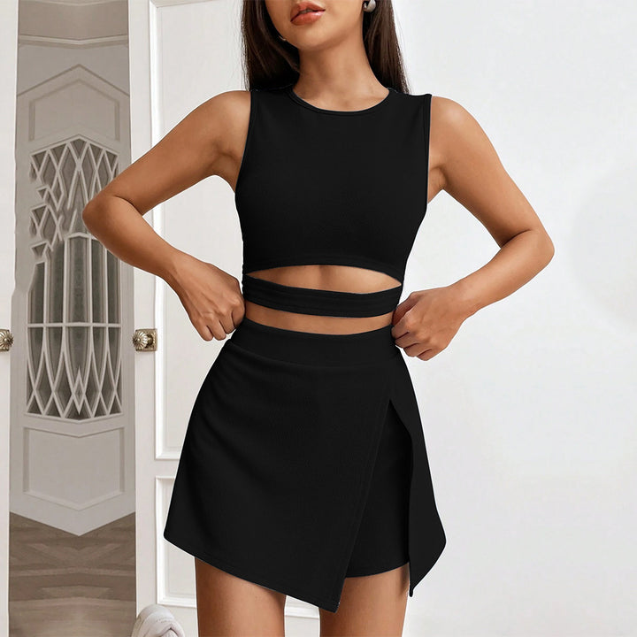 Damen Crop-Top und Rock Set Drune