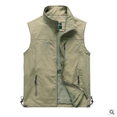 Herren Utility-Outdoorweste mit atmungsaktivem Meshfutter, Reißverschluss‑Taschen und verstellbarem Saum Drune
